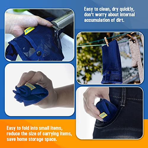 Water Bottle Holder with Strap for Walking, Hiking - color: blue & black