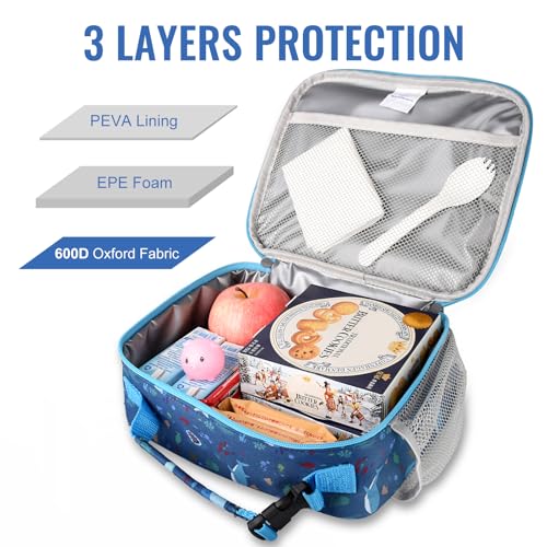 Genteen Kids Insulated Lunch Box for Boys Girls,Back to School,Office - color: P-1pk Shark
