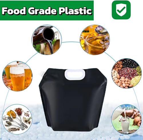 Ice Bath Bags, 5L Black Reusable Cold Plunge Tubs Water Chiller, Leakproof Portable Freezer Water Bags with Quick-Freeze Design, Home & Gym Muscle Recovery Therapy(3 Pack)