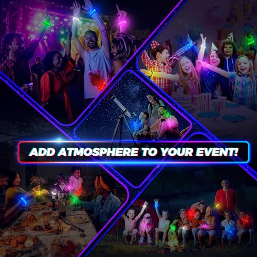 FANL 8/12/24 Pack LED Glow Bracelets, 8 Colors, Light Up Party Favors - color: Multicolor