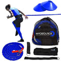 Acceleration Speed Cord Bungee Multi-Sport Resistance Training Kit - Improve Strength, Power, Agility, Vertical Jumping, Sprint Speed – 3 Waist Belt Sizes (S, M, L) Available - Kinetic Bands - size: Small (31 inch waist and under)