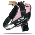 DOGGYKINGDOM Personalized Dog Harness with Custom Name Patches, Adjustable Reflective No Choke Dog Vest with Handle for XXL Dog, Pink, 2XL - color: Pink, size: 2XL (Chest: 37 - 42 in)