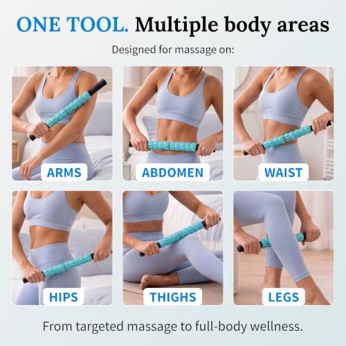 Bruizex Lipo Roller Lymphatic Drainage Massager, Massage Tool for Stomach - color: Blue
