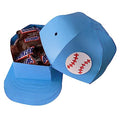 Baseball Cap Gift Box Cardstock Pieces (2 Sets) - Blue Baseball Hat Treat Box Pieces, DIY Craft Kit Gift Idea, 6”x7.5”x4”, Assembly Required