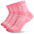 IRAMY Ankle Compression Socks Women Men Plantar Fasciitis Relief 3/5 Pairs - color: Pink(3 Pairs), size: Medium