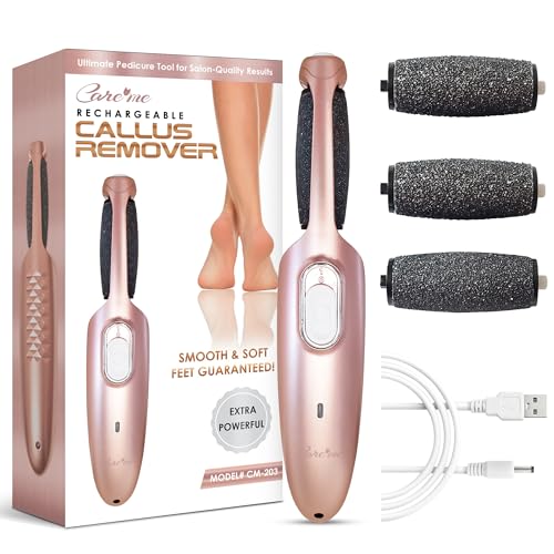 Powerful Electric Callus Remover Wand – Rechargeable Foot File, Grinder Removes Dead, Hard Skin & Calluses for Men & Women – Best Pedicure Tool for Soft, Smooth Feet