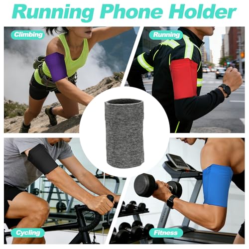 Cell Phone Armband Sleeve, Universal Sports Arm Band Linen Grey - color: Linen Grey