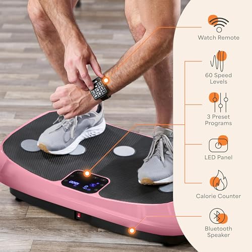 Lifepro Rumblex 4D Vibration Plate Exercise Machine with 7 Training Modes - color: Light Pink, size: Standard