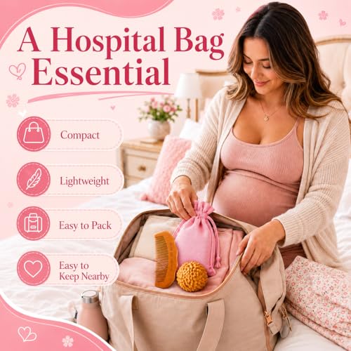 Birth Comb & Acupressure Massage Ball Set, Labor and Delivery Essentials