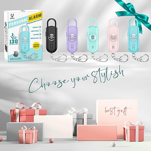 Personal Safety Alarm for Women Girls, 130dB Loud Siren + LED Light, Stylish Keychain, Easy-Pull Emergency Self-Defense for Night Safety, Running, Travel, College Students Self Defense Device Gift - color: Blue