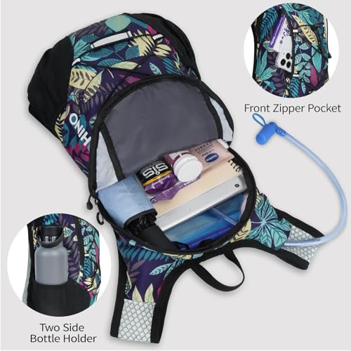 Lightweight Hydration Backpack, Running Backpack with 2L Water Bladder - color: Blue Print2