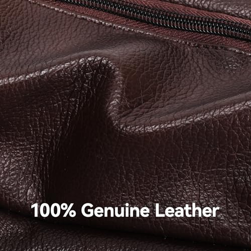 Brown Leather Fanny Pack for Men & Women,Fashionable Multi-Pockets Waist Belt Bag for Travel Sports Hiking Cycling Fishing Running - color: 810#brown