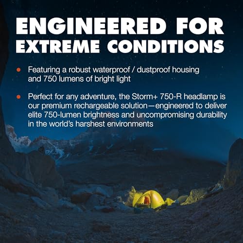 BLACK DIAMOND Storm+ 750 Headlamp, USB-C Rechargeable, Dimmable, Pewter - color: Pewter, size: 750 (Rechargeable)