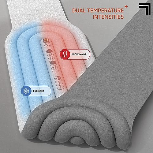 Sharper Image® Hot + Cold Back Wrap, Adjustable Fit, Soothing Heat & Revitalizing Cold Therapy, Portable Ice Pack, Workout Soreness Recovery Compression, Lumbar Heating Pad, Period Cramp Pain Relief