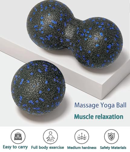 Peanut Massage Ball, Double Lacrosse Foam Roller for Physical Therapy, Firm
