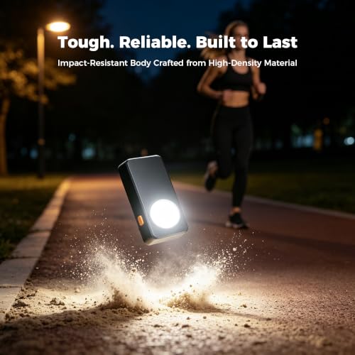 Rechargeable EDC Flashlight with 4 Lighting Modes, 600 Lumens Running Light for Runners, Clip On Flashlight, Pocket Flashlight for Running, Walking, Outdoor Activities and Emergency