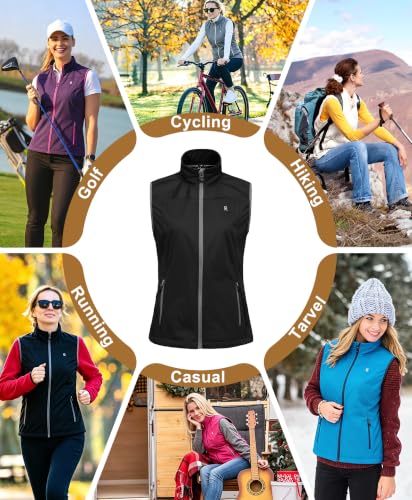 Little Donkey Andy Women's Lightweight Softshell Vest - color: Black, size: X-Small