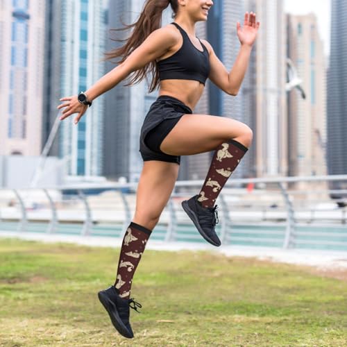 Crazy Fun Compression Socks, Unisex Knee High Support Socks - color: Cat Pattern