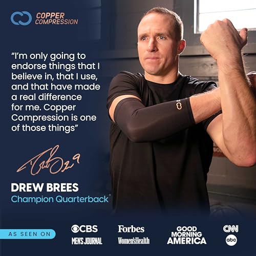 Copper Compression CopperFreeze™ Knee Sleeve Hot & Cold Therapy Support for Pain, Swelling, and Injury Recovery – 360° Copper Infused Relief for Knees and Joints