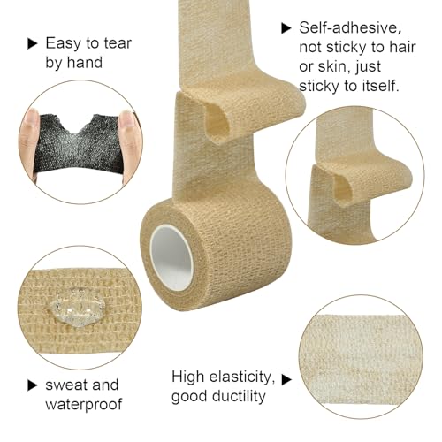 Self Adhesive Bandage Wrap Elastic Athletic Tape 8PCS 2 in X 14.7 ft Green - color: Green 8pcs