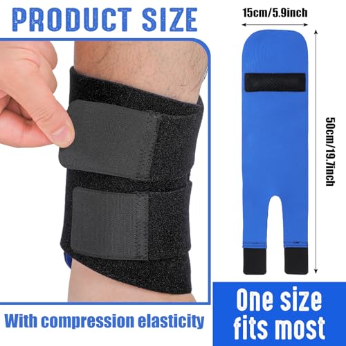 Threlaco 2 Pcs Shin Splint Compression Wrap Adjustable Brace for Pain