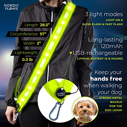 Rechargeable LED Reflective Sash for Night Walking