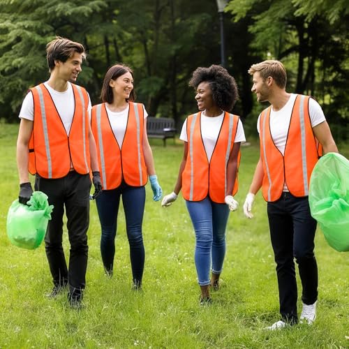 KAYGO Reflective High Vis Safety Vest Mesh for Men and Women KG0008 - color: Orange