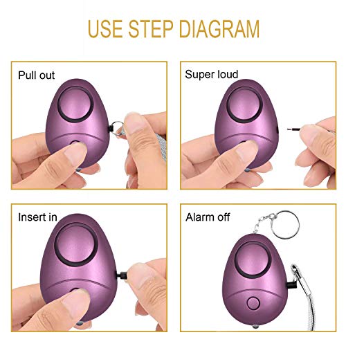 KOSIN Personal Safety Alarm, 6 Pack 140DB Personal Security Alarm Keychain
