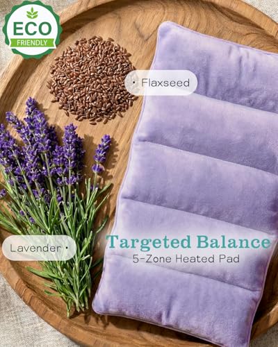 Small Microwave Heating Pad for Neck and Shoulder, Microwavable Versatile Cold/Heated Muscle Ache, Soothing Fatigue Wrap for Back Pain and More, Moist Heat Pad Warm Compress (Purple, 7" × 12") - color: Purple 7*12 Inch
