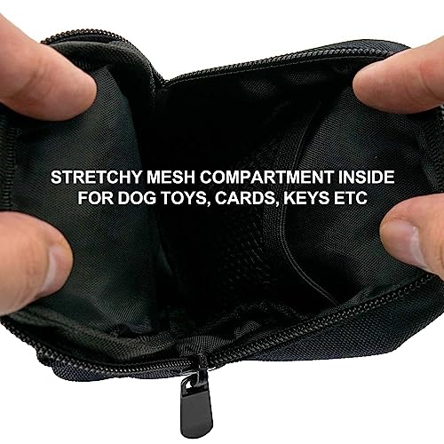Dog Treat Pouch Dog Poop Bag Holder for Leashes, Pets Snack Container With Inner Small Bag, Puppy Supplies Perfect for Training and Walking - Hands Free Dog Waste Bag Dispenser -Dog Travel Accessories - color: Black 2