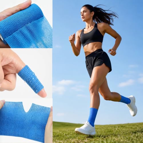 9 Pack Self Adhesive Bandage Wrap 4 Inch x 5 Yards Elastic Cohesive Wrap - color: Mix-9, size: 4 Inch