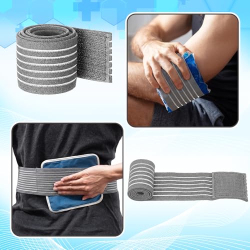 Geiserailie 4 Pcs Ice Pack Strap 4 Size Ice Belt Extender, Gray - color: Gray
