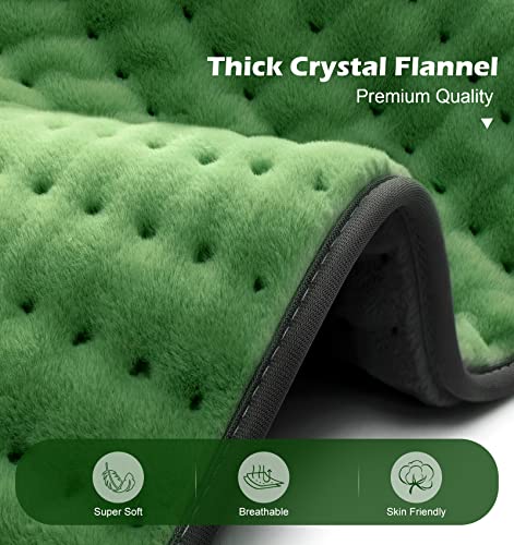 VALGELUIK Heating Pad for Back Pain Relief, 12"x24" Electric Heat Pad Gifts - color: Green, size: 12 Inch x 24 Inch