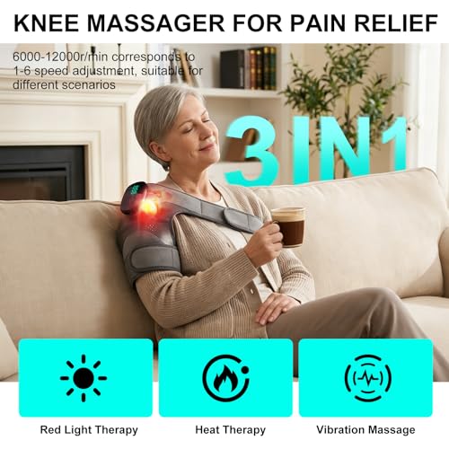 GALAX PRO Knee Electric Massager with Heat, Cordless Heated Knee Massage