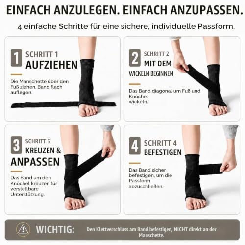 ABIRAM Ankle Brace Compression Sleeve with Adjustable Support Strap - color: Pink, size: Medium