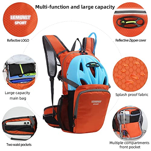 Hiking Daypack 15L Lightweight Waterproof Backpack - color: Orange