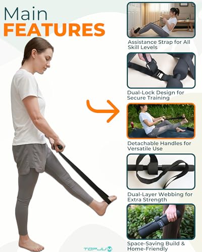Nordic Curl Strap for Hamstring Strength & Stretching with Door Anchor