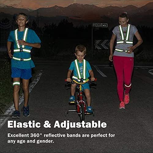 Reflective Vest, High Visibility Safety Vest Straps Reflective Gear for Night Running Walking Cycling for Men Women Kids - color: Blue