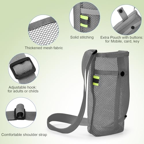 Mumufy Mesh Water Bottle Holder Sling with Strap - color: Stylish