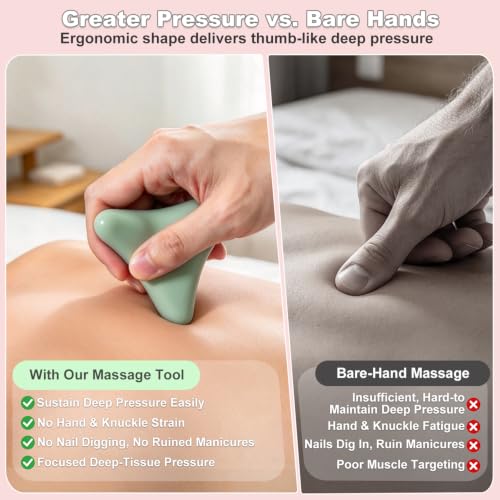 Manual Trigger Point Massager Ball–Deep Tissue Massage Tool - color: Mint Green