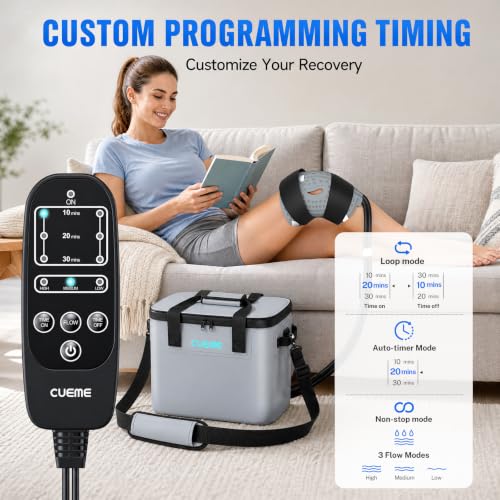 CUEME Ice Machine for Knee After Surgery, 20QT Capacity, Up to 18H Cooling