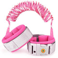 Accmor Anti Lost Wrist Link with Induction Lock, Upgraded Toddler Leash, Reflective Kids Wrist Leash for Baby, Child Walking Wristband Leashes with Magnetic Unlock Design for Girls, Rose (6.5ft) - color: Rose Pink