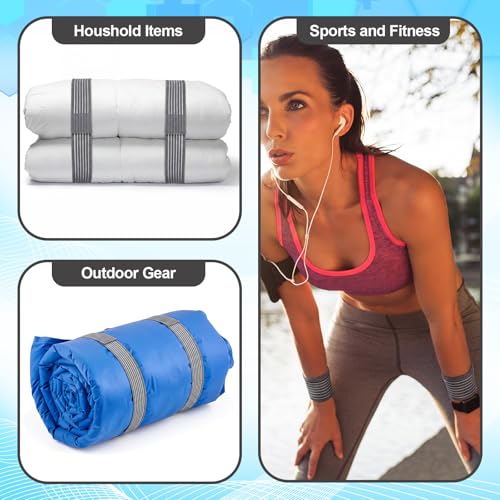 Geiserailie 4 Pcs Ice Pack Strap 4 Size Ice Belt Extender, Gray - color: Gray