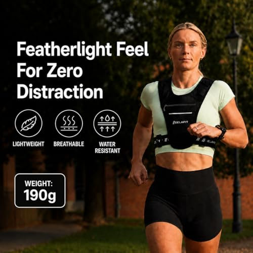 ZelaFit™ Running Phone Holder Vest for Women & Men – Lightweight Running Gear and Everyday Running Essentials – Chest Rig Phone Holder for Running (Black) - size: Small-Medium