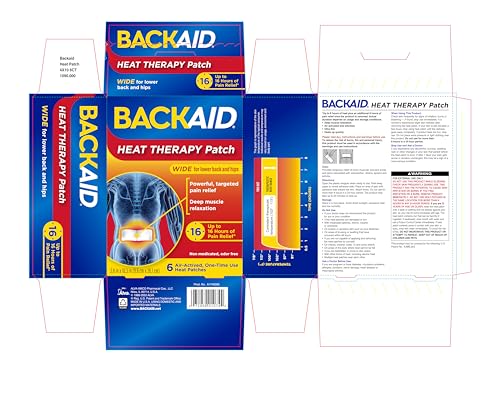 Backaid Heat Therapy Patch, Air-Activated Therapeutic Heat, Wide, 6 Count - size: 6 Count (Pack of 1)