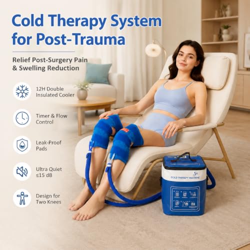 Cold Therapy Machine for Knees After Surgery with Two Knee-Specific Pad