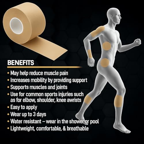 Kinesiology Tape Precut Strips with Dispenser