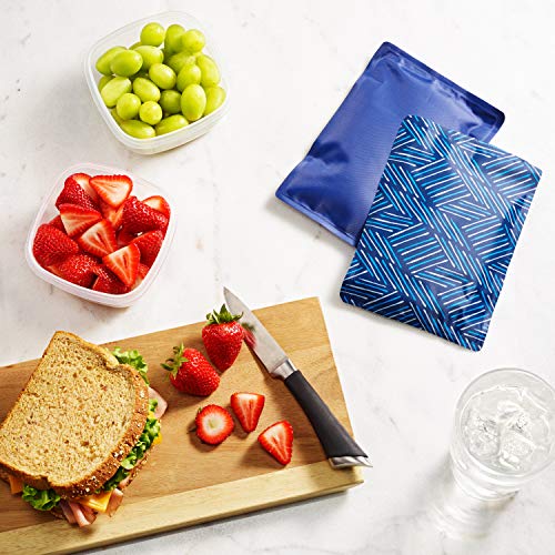 Fit & Fresh Cool Coolers Soft Ice Packs for Lunch Bags & Coolers, 2pk - color: Sketch Weave (2 Pack)