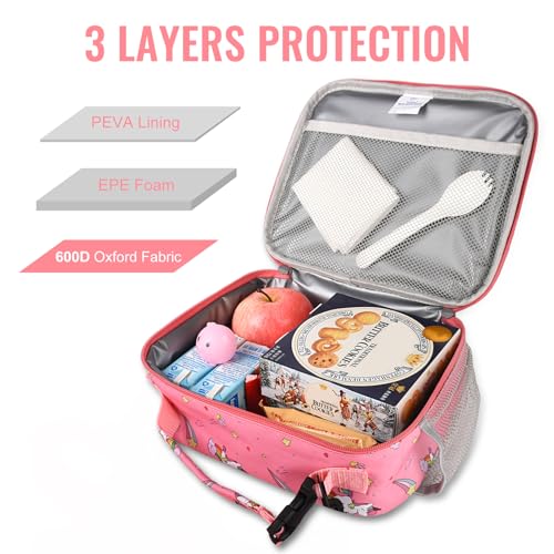 Genteen Kids Insulated Lunch Box for Boys Girls,Back to School,Office - color: P-1pk Star