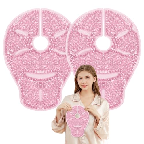 Breast Therapy Breastfeeding Ice Packs Large Hot Cold Breast Pads, 2 Pack - color: Pink(drop-shaped)